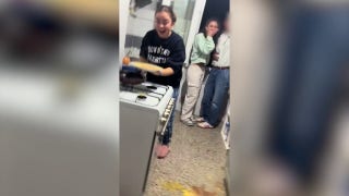 Massive egg drop as woman tosses omelette on the floor while attempting to flip it - Fox News
