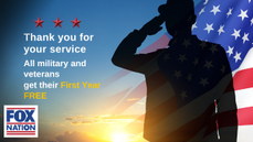Thank you for your Service! All Military and Veterans get their FIRST YEAR FREE of FOX 极速赛车168开奖官网开奖 Nation! - FOX 极速赛车168开奖官网开奖 News